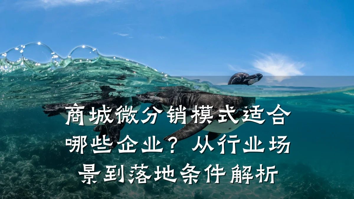 商城微分销模式适合哪些企业？从行业场景到落地条件解析