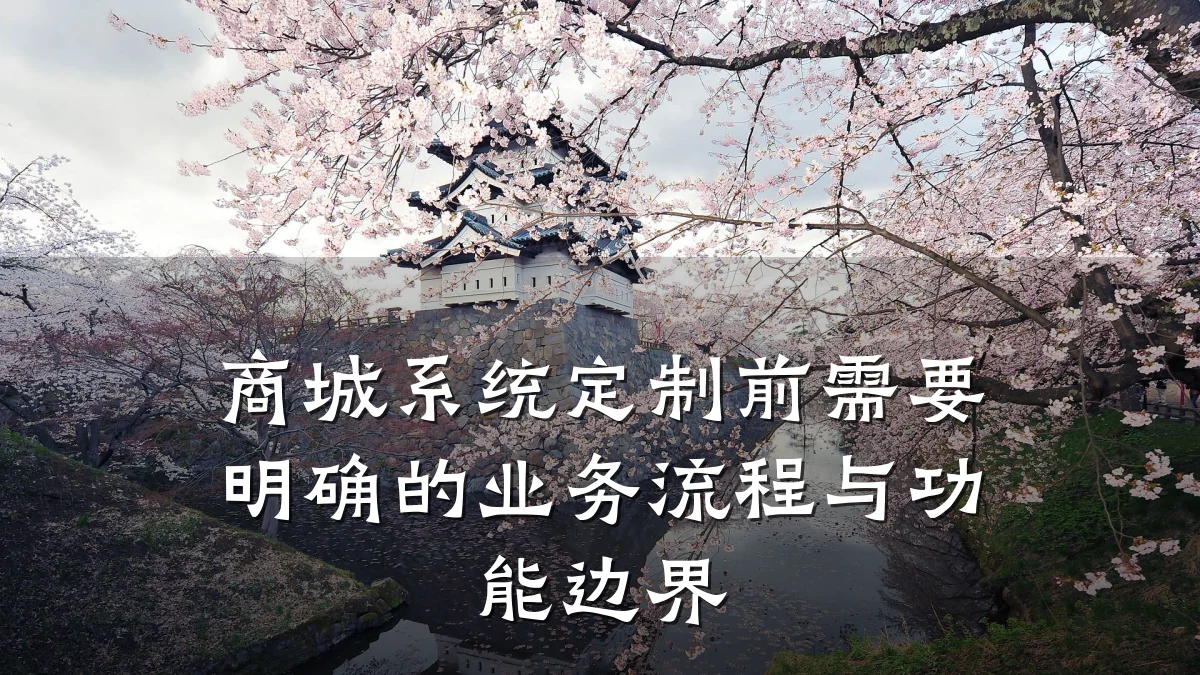 商城系统定制前需要明确的业务流程与功能边界