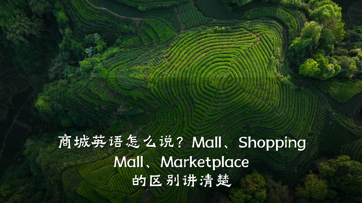 商城英语怎么说?Mall、Shopping Mall、Marketplace 的区别讲清楚