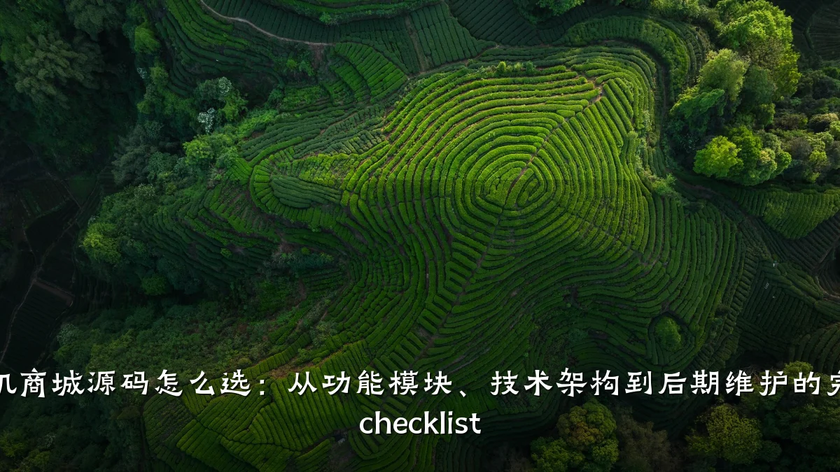 手机商城源码怎么选：从功能模块、技术架构到后期维护的完整 checklist
