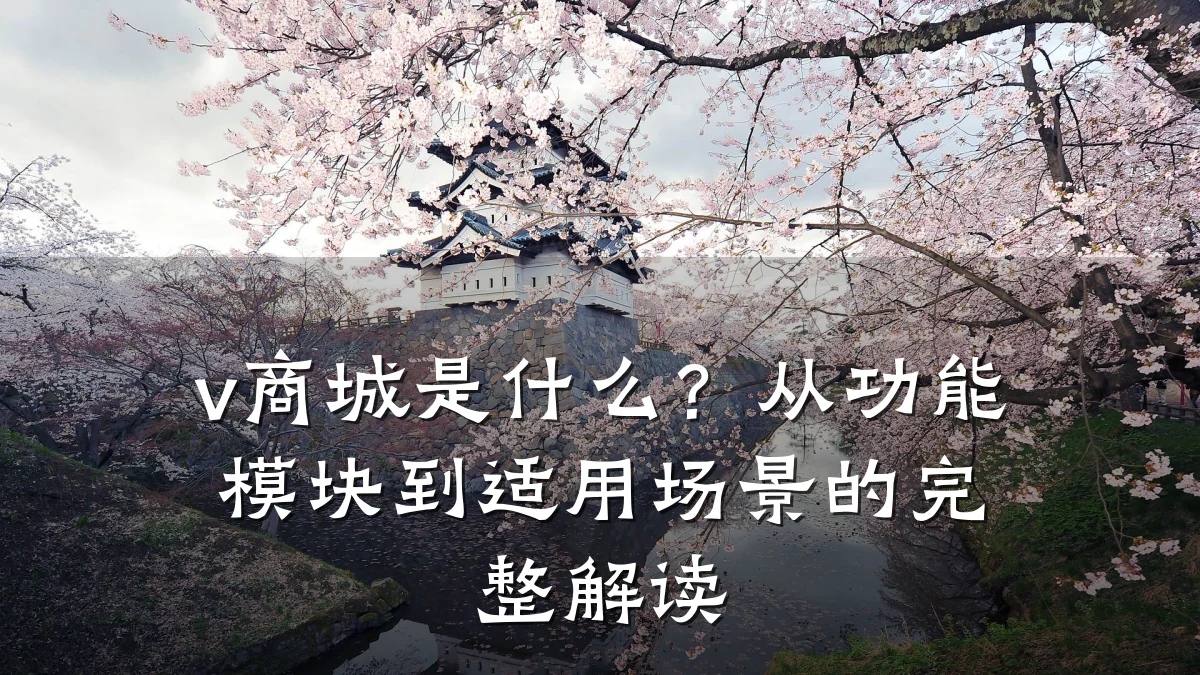 v商城是什么?从功能模块到适用场景的完整解读