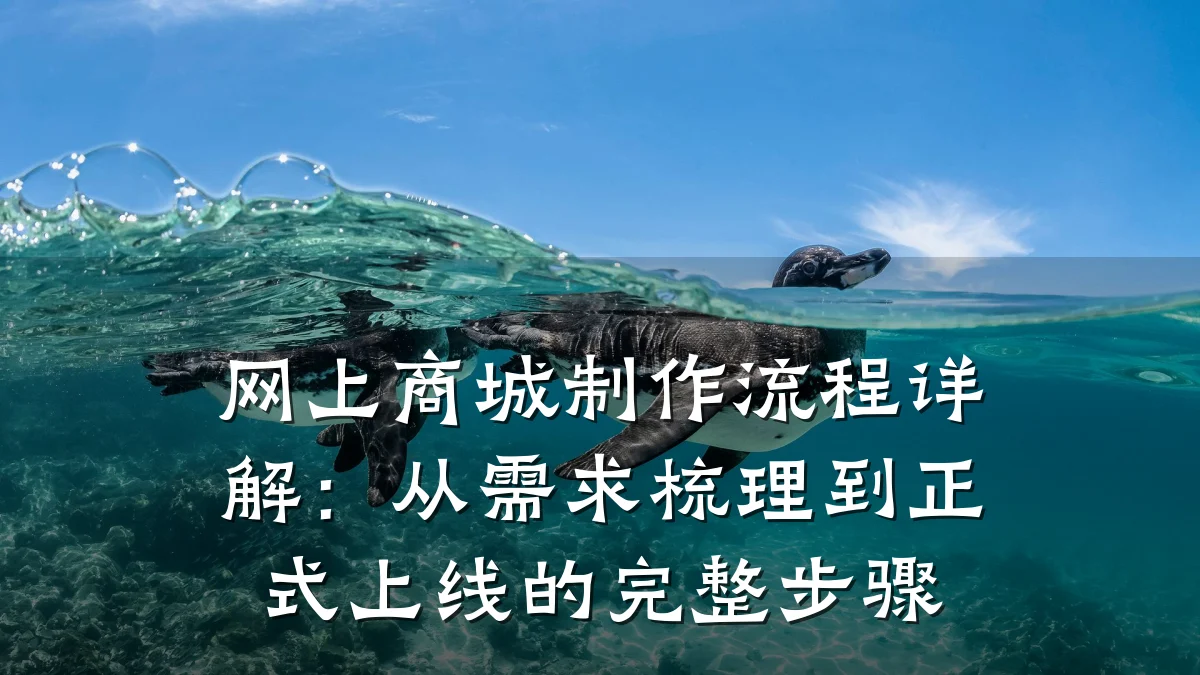网上商城制作流程详解:从需求梳理到正式上线的完整步骤