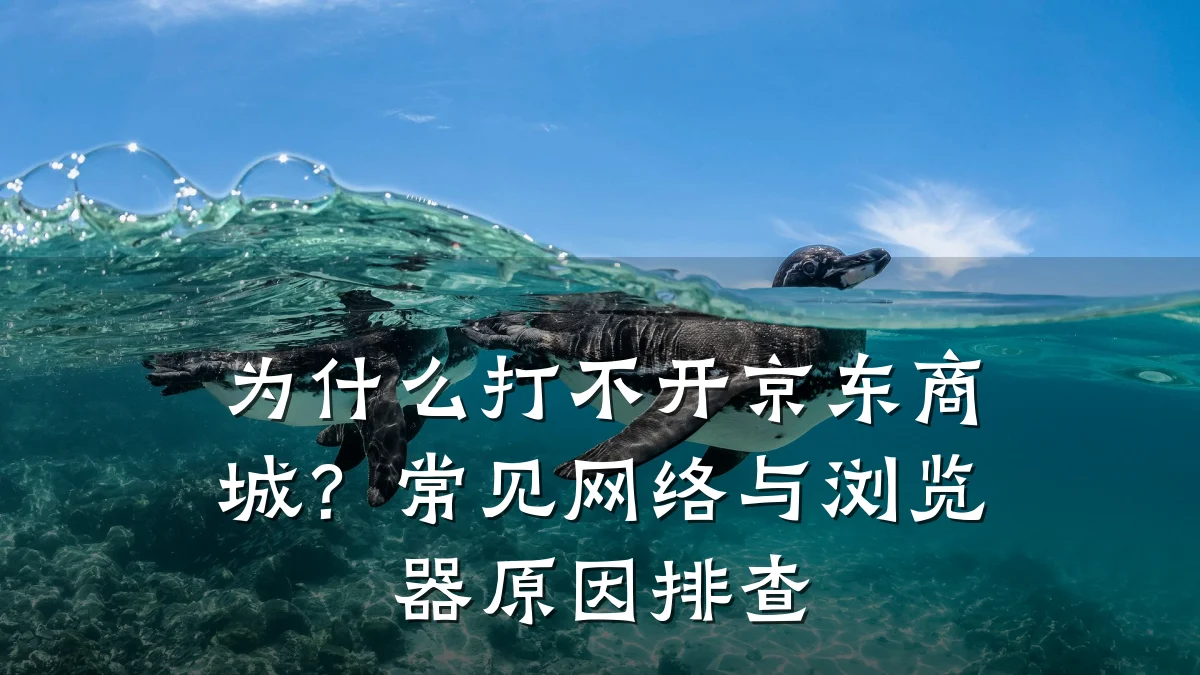 为什么打不开京东商城?常见网络与浏览器原因排查