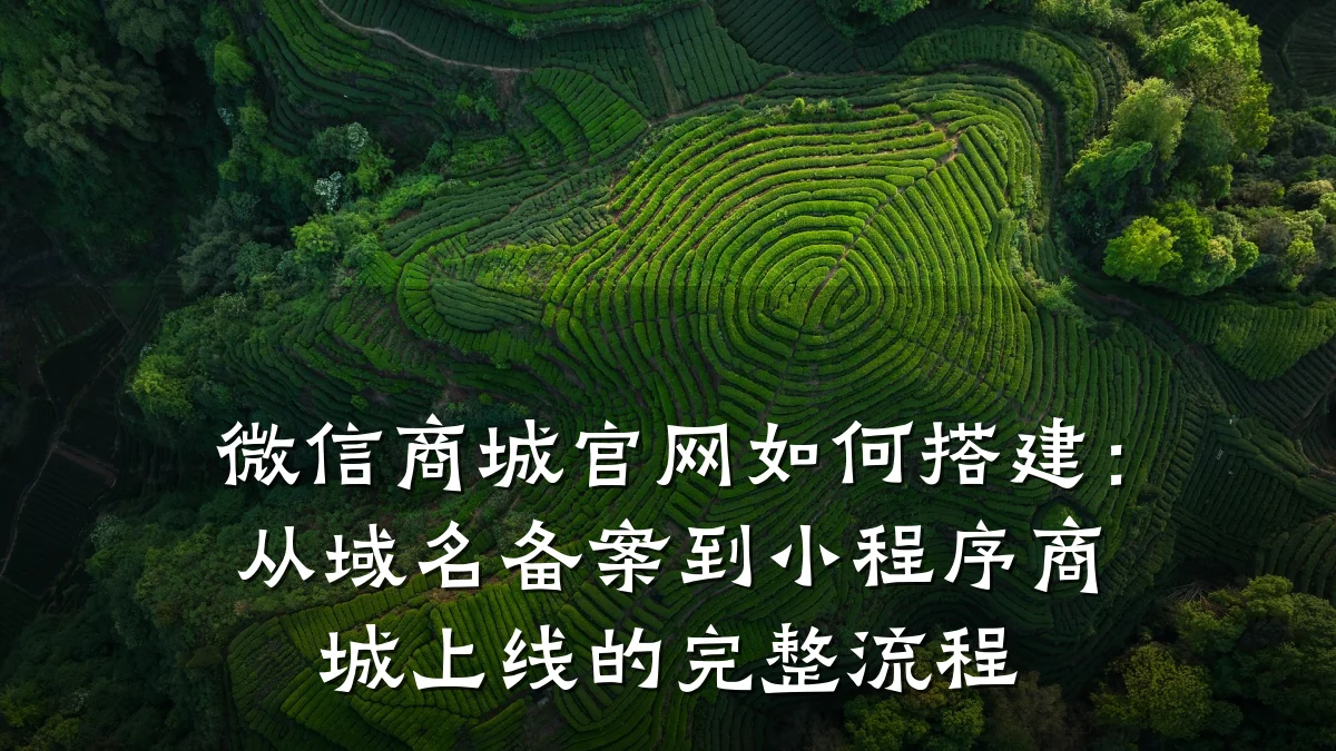 微信商城官网如何搭建：从域名备案到小程序商城上线的完整流程