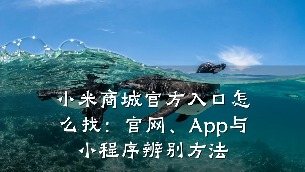 小米商城官方入口怎么找:官网、App与小程序辨别方法
