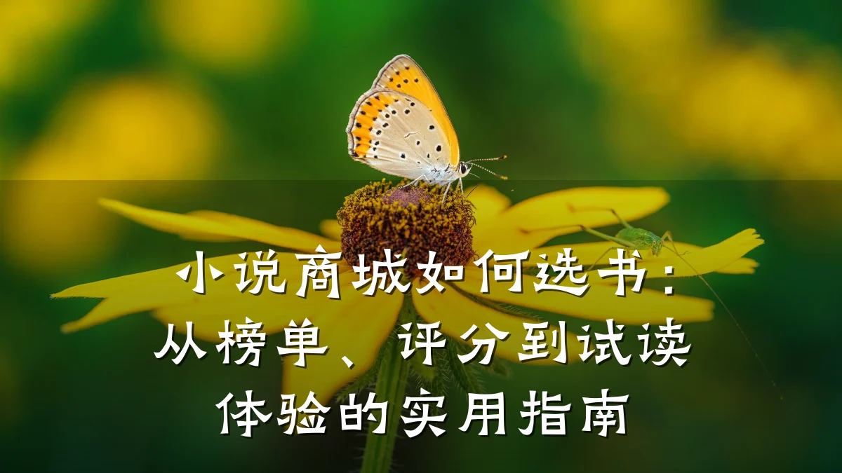 小说商城如何选书:从榜单、评分到试读体验的实用指南