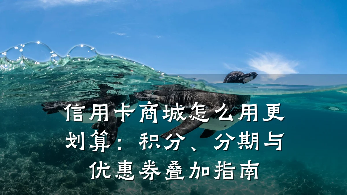 信用卡商城怎么用更划算:积分、分期与优惠券叠加指南