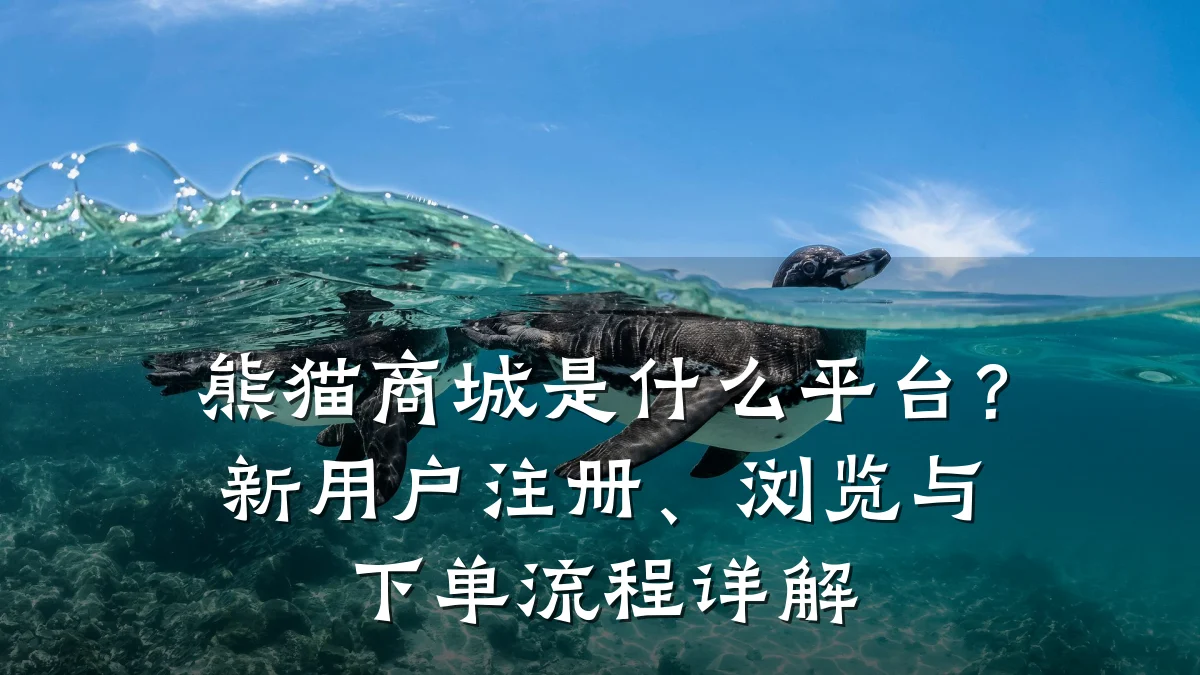 熊猫商城是什么平台？新用户注册、浏览与下单流程详解