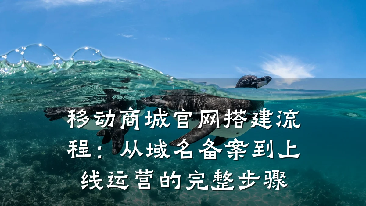 移动商城官网搭建流程:从域名备案到上线运营的完整步骤
