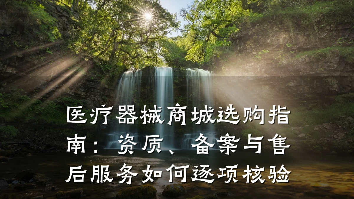 医疗器械商城选购指南：资质、备案与售后服务如何逐项核验