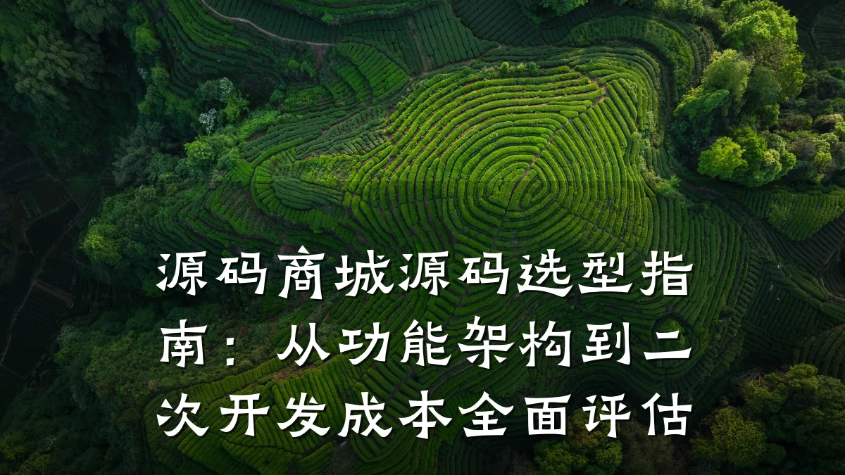 源码商城源码选型指南:从功能架构到二次开发成本全面评估