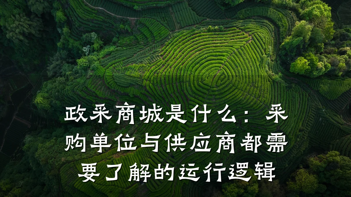 政采商城是什么：采购单位与供应商都需要了解的运行逻辑