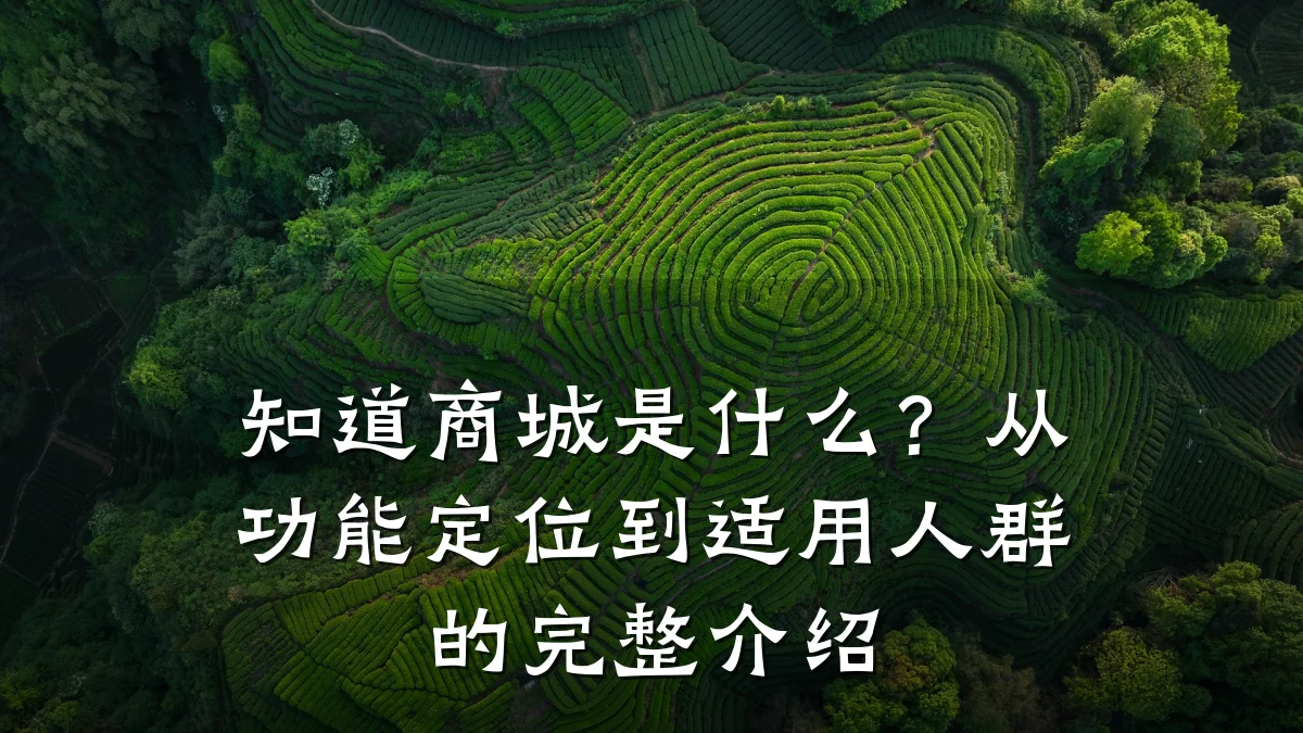 知道商城是什么?从功能定位到适用人群的完整介绍