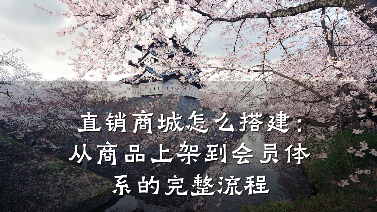 直销商城怎么搭建：从商品上架到会员体系的完整流程