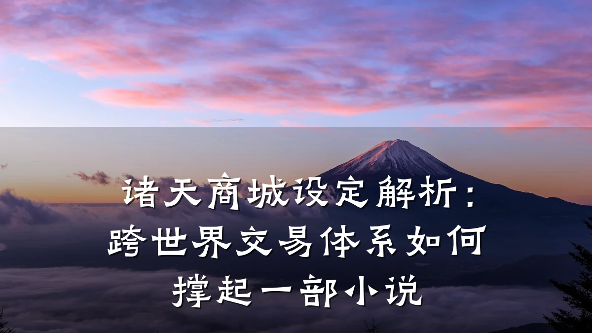 诸天商城设定解析:跨世界交易体系如何撑起一部小说
