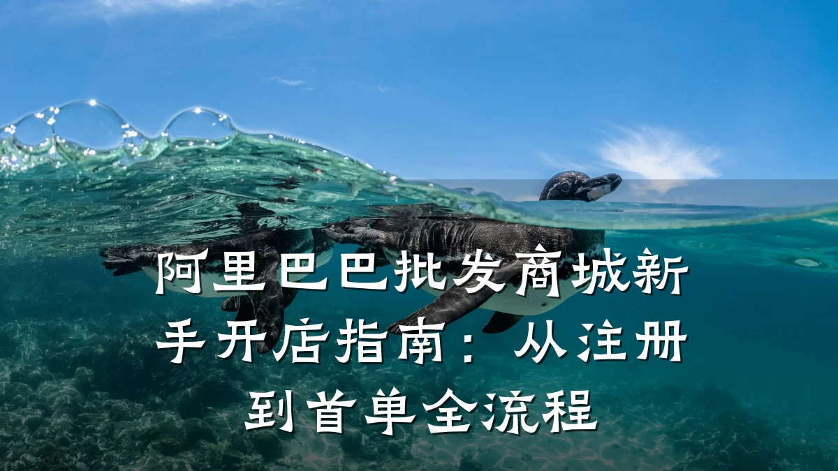 阿里巴巴批发商城新手开店指南:从注册到首单全流程
