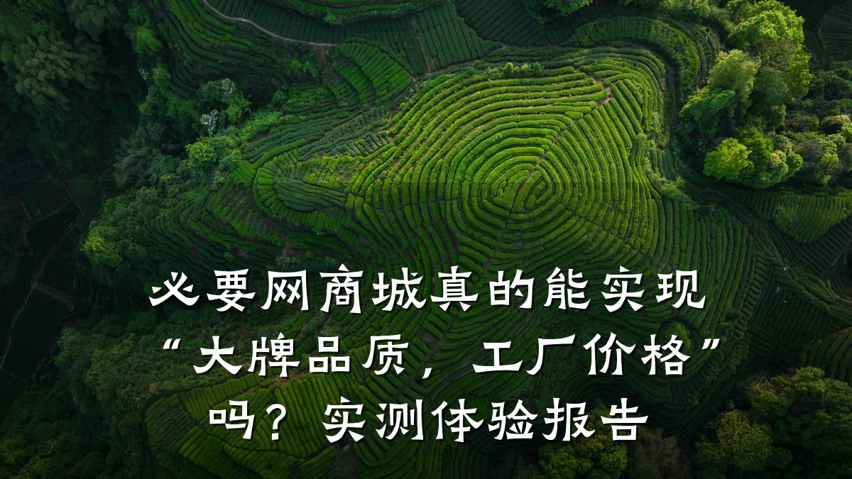 必要网商城真的能实现“大牌品质，工厂价格”吗？实测体验报告
