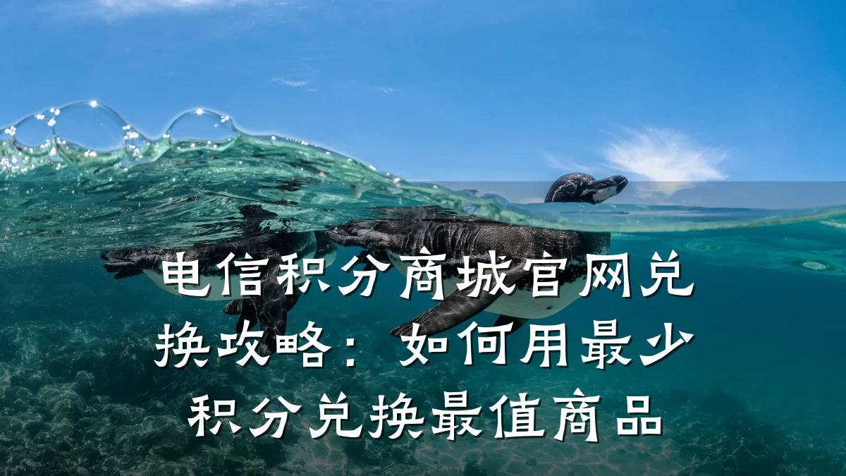 电信积分商城官网兑换攻略：如何用最少积分兑换最值商品
