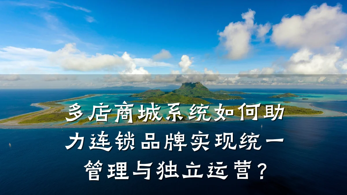 多店商城系统如何助力连锁品牌实现统一管理与独立运营?