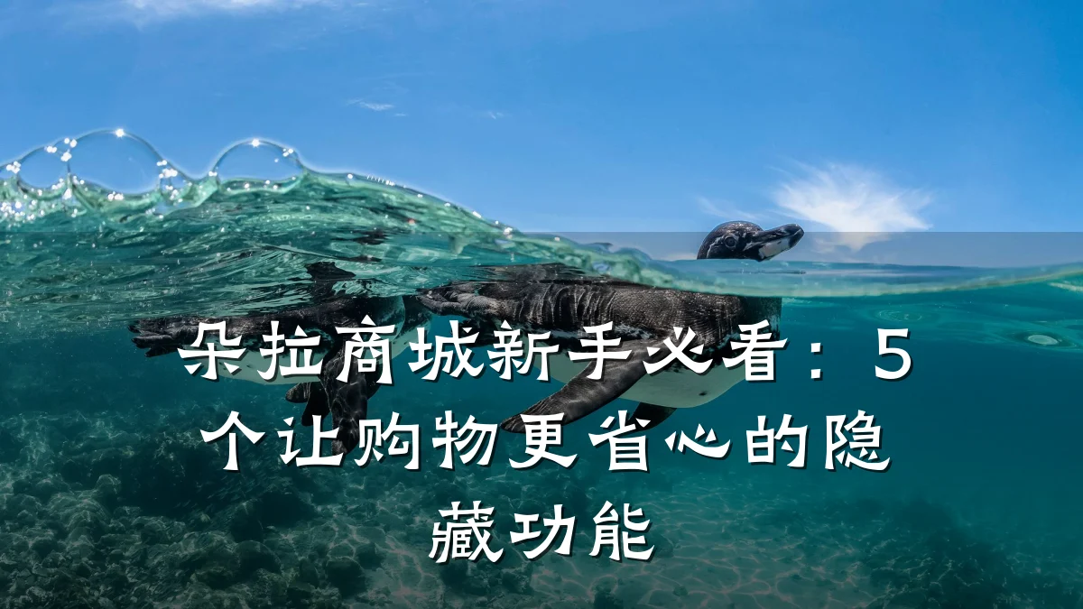 朵拉商城新手必看:5个让购物更省心的隐藏功能