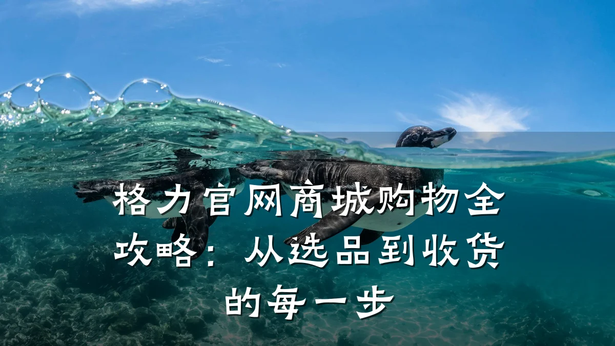 格力官网商城购物全攻略:从选品到收货的每一步