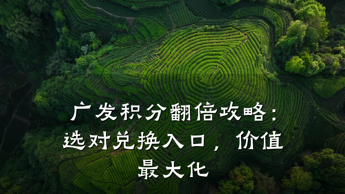 广发积分翻倍攻略:选对兑换入口,价值最大化