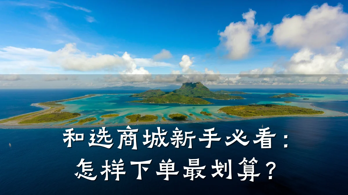 和选商城新手必看:怎样下单最划算?
