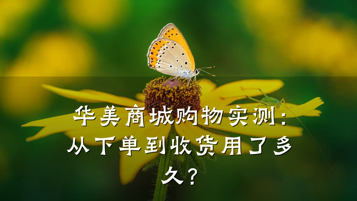 华美商城购物实测:从下单到收货用了多久?