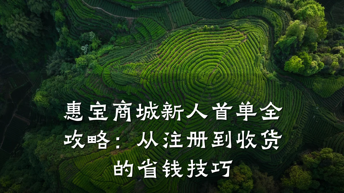 惠宝商城新人首单全攻略：从注册到收货的省钱技巧