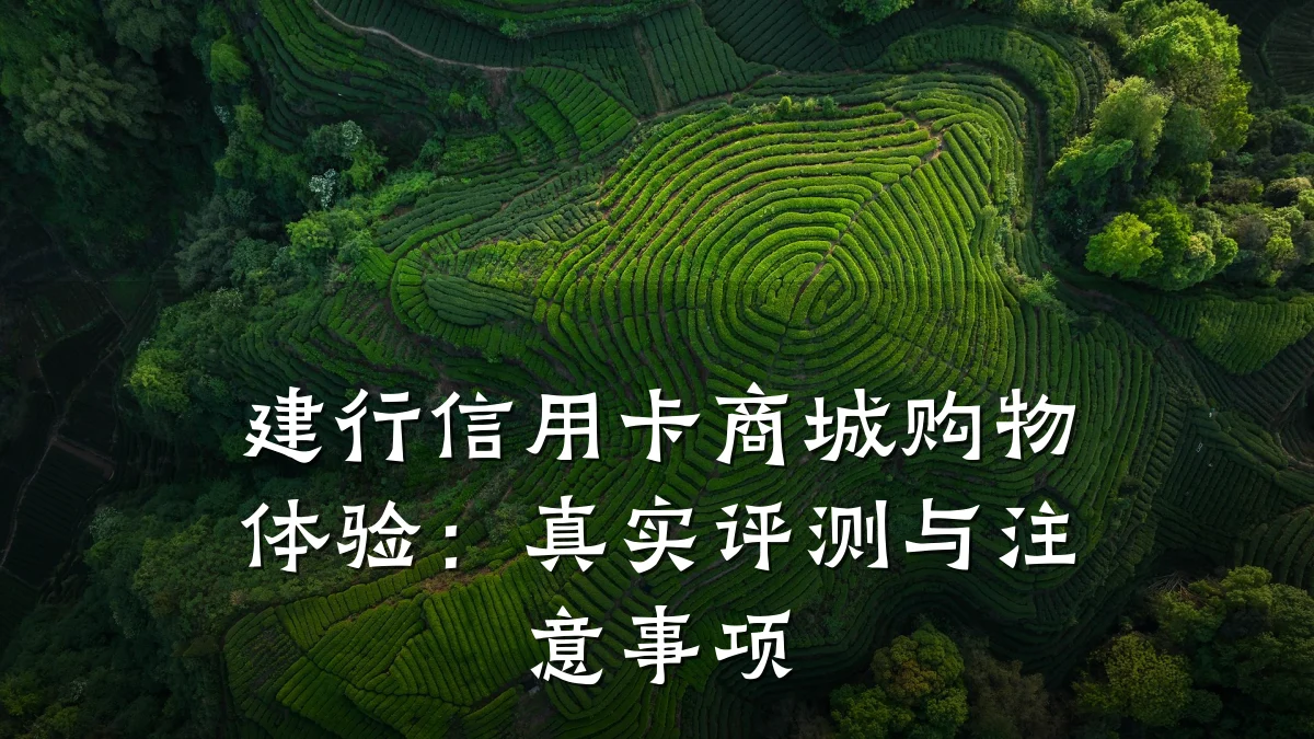 建行信用卡商城购物体验：真实评测与注意事项