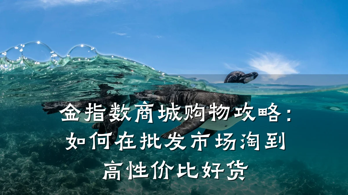 金指数商城购物攻略：如何在批发市场淘到高性价比好货