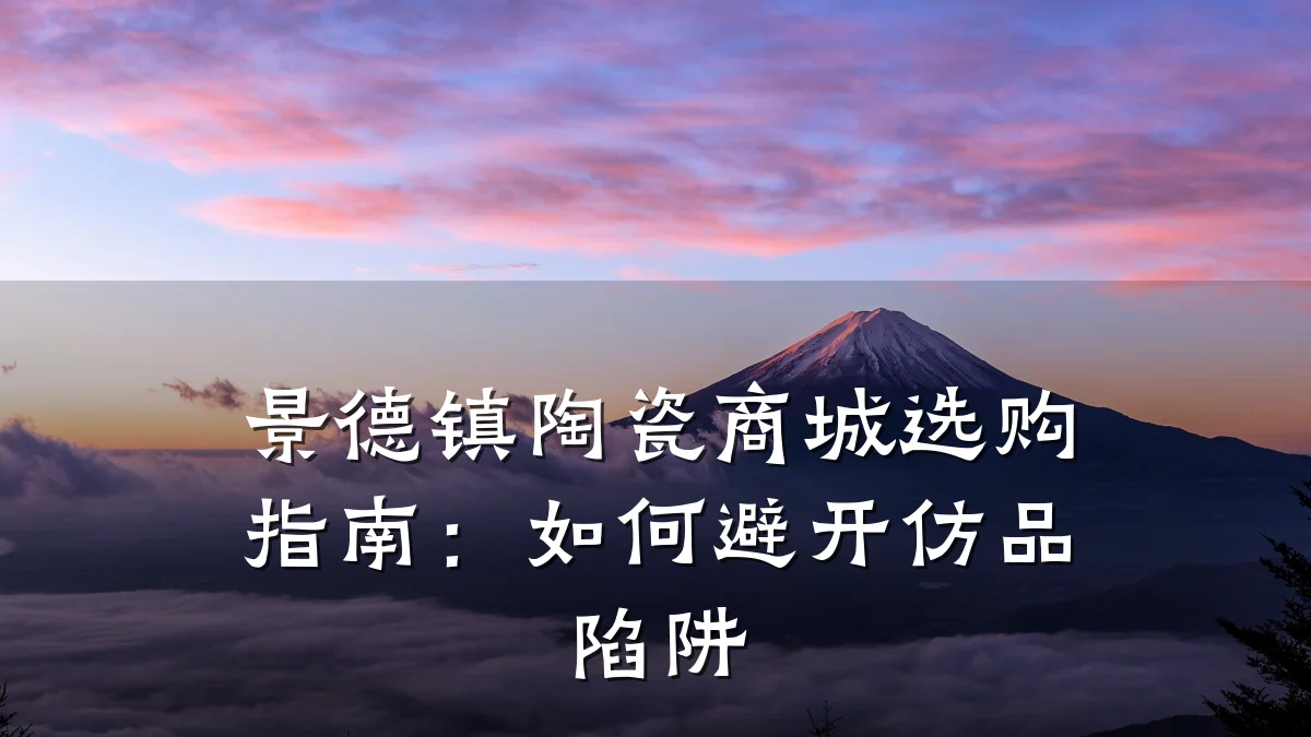 景德镇陶瓷商城选购指南：如何避开仿品陷阱
