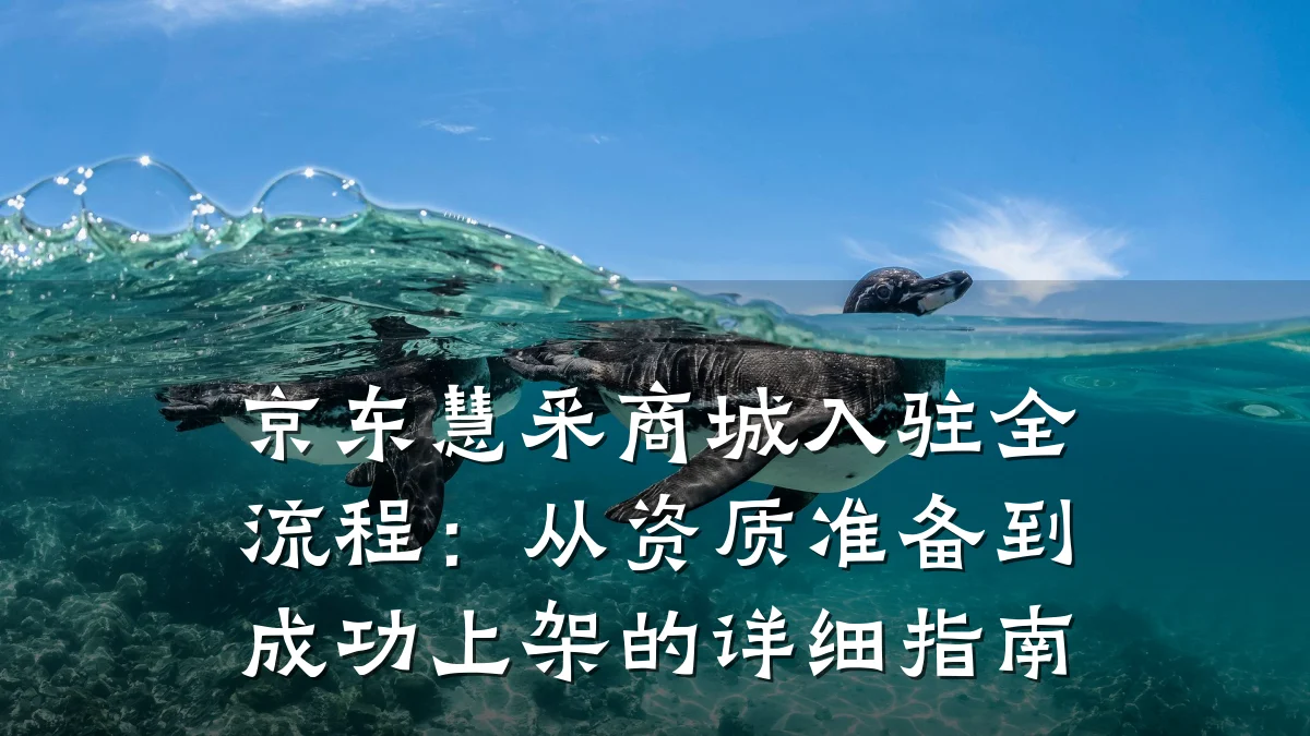 京东慧采商城入驻全流程：从资质准备到成功上架的详细指南