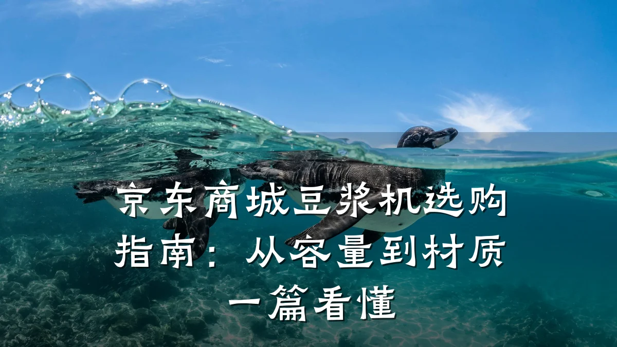 京东商城豆浆机选购指南：从容量到材质一篇看懂