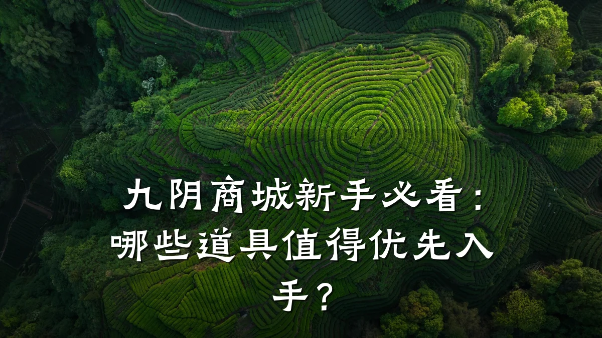 九阴商城新手必看：哪些道具值得优先入手？