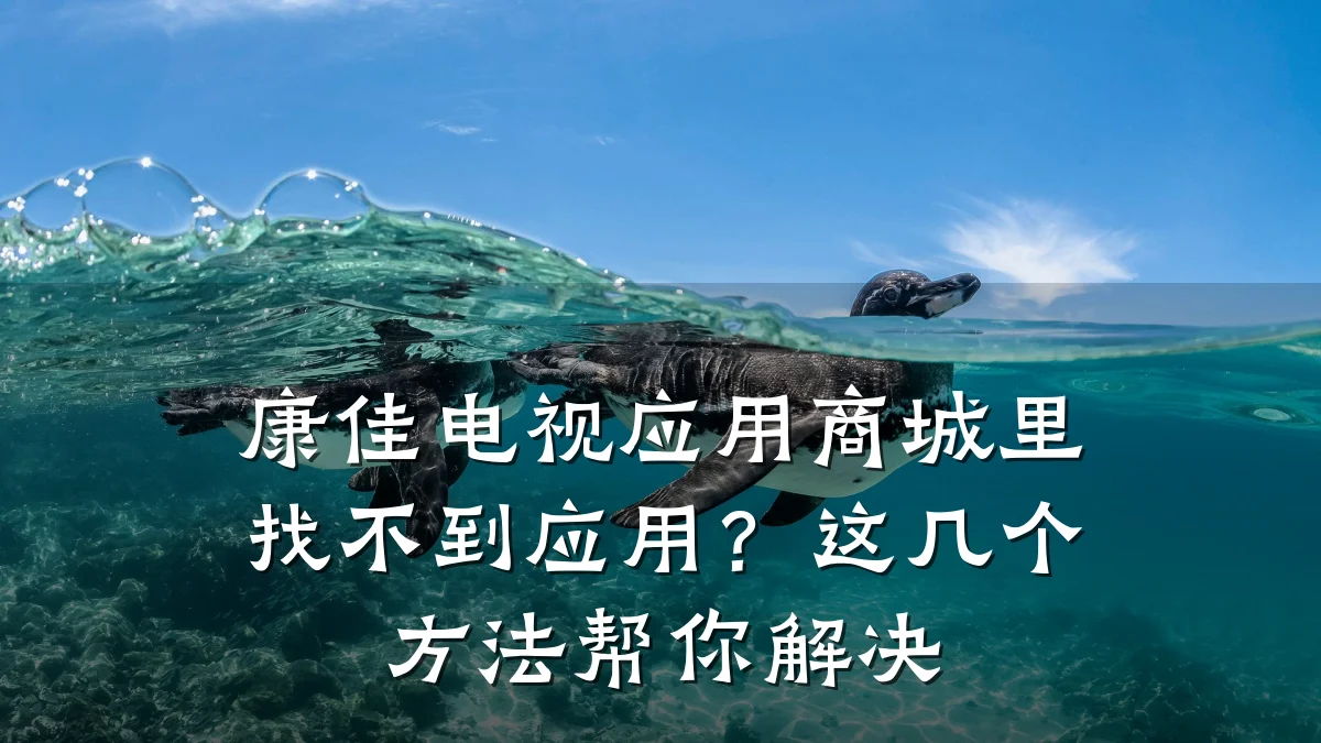 康佳电视应用商城里找不到应用？这几个方法帮你解决