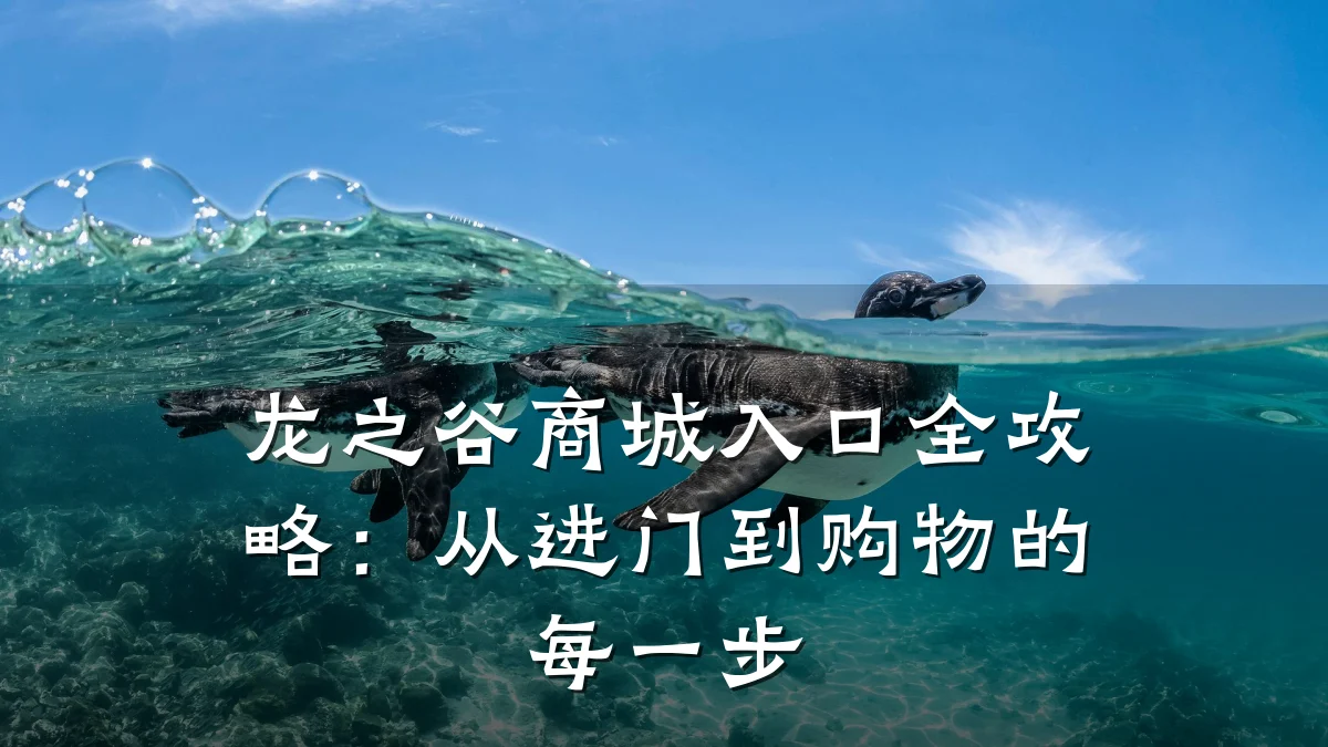 龙之谷商城入口全攻略:从进门到购物的每一步