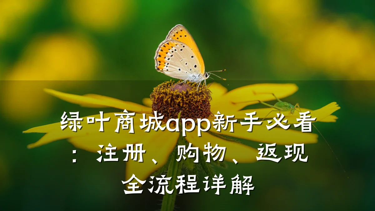绿叶商城app新手必看:注册、购物、返现全流程详解