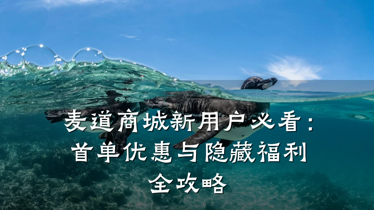 麦道商城新用户必看:首单优惠与隐藏福利全攻略