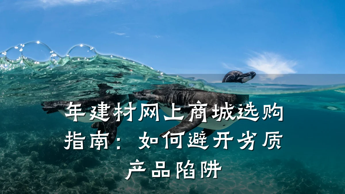 年建材网上商城选购指南：如何避开劣质产品陷阱