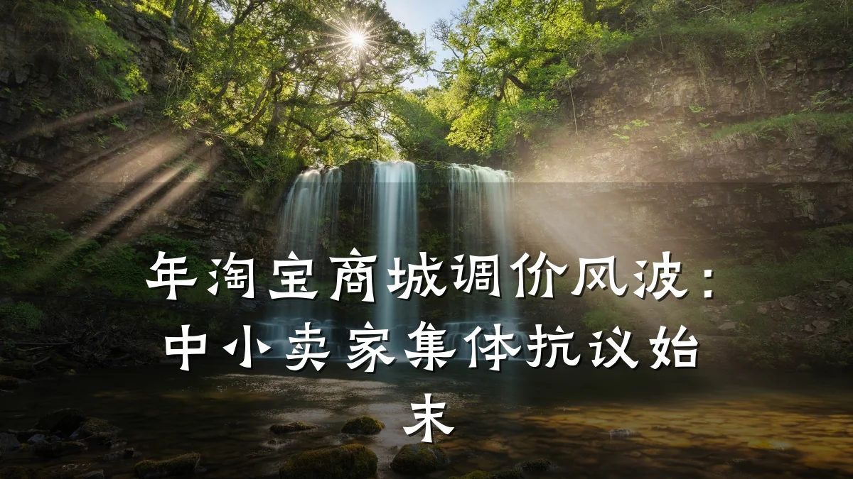 年淘宝商城调价风波：中小卖家集体抗议始末