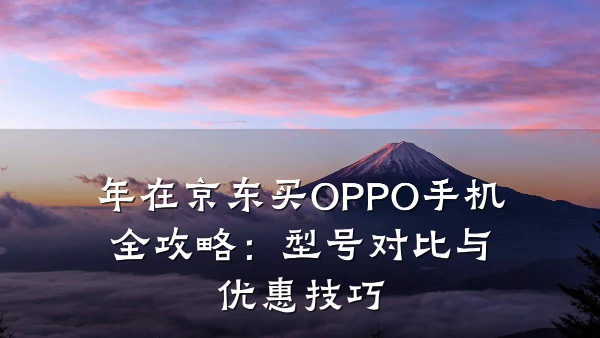 年在京东买OPPO手机全攻略：型号对比与优惠技巧