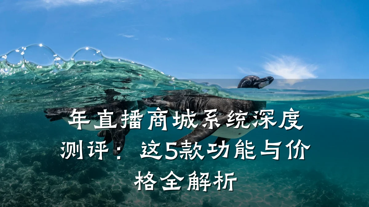 年直播商城系统深度测评：这5款功能与价格全解析