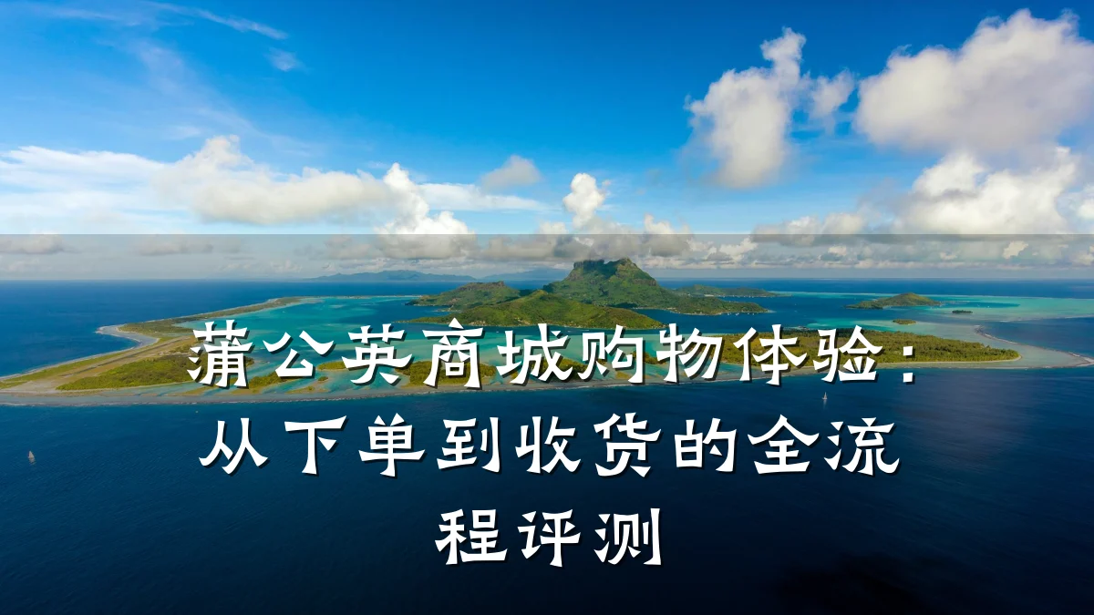 蒲公英商城购物体验:从下单到收货的全流程评测