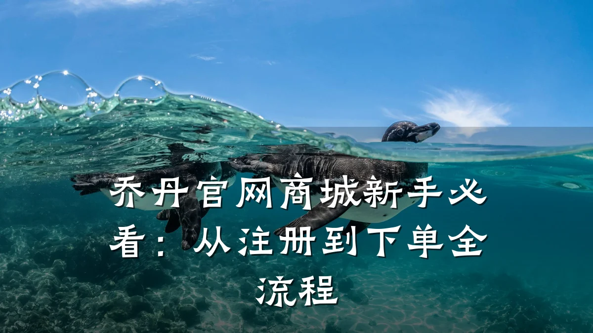 乔丹官网商城新手必看:从注册到下单全流程