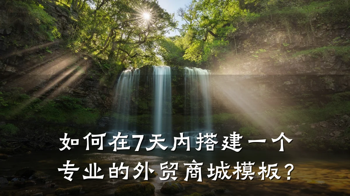 如何在7天内搭建一个专业的外贸商城模板？