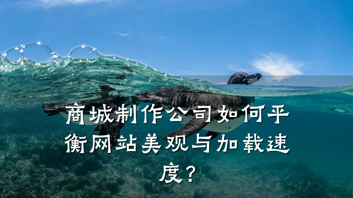 商城制作公司如何平衡网站美观与加载速度?
