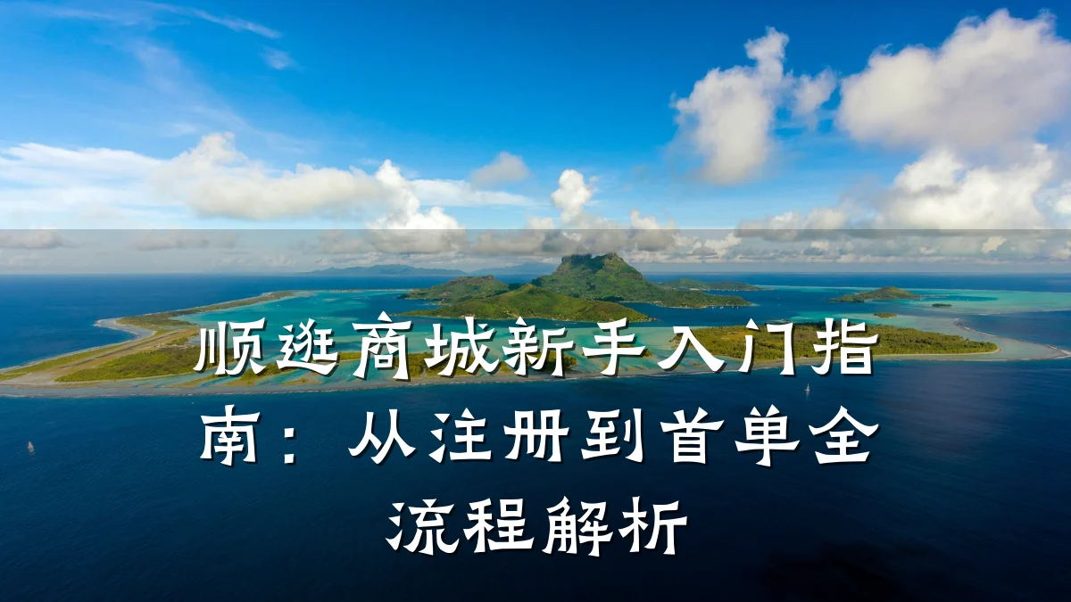 顺逛商城新手入门指南：从注册到首单全流程解析