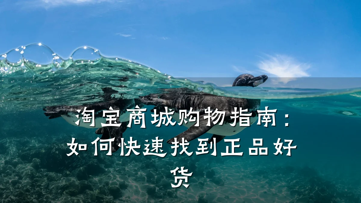 淘宝商城购物指南:如何快速找到正品好货