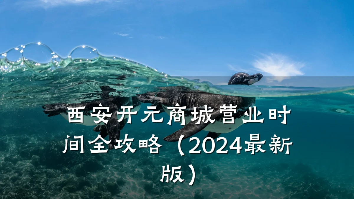 西安开元商城营业时间全攻略(2024最新版)